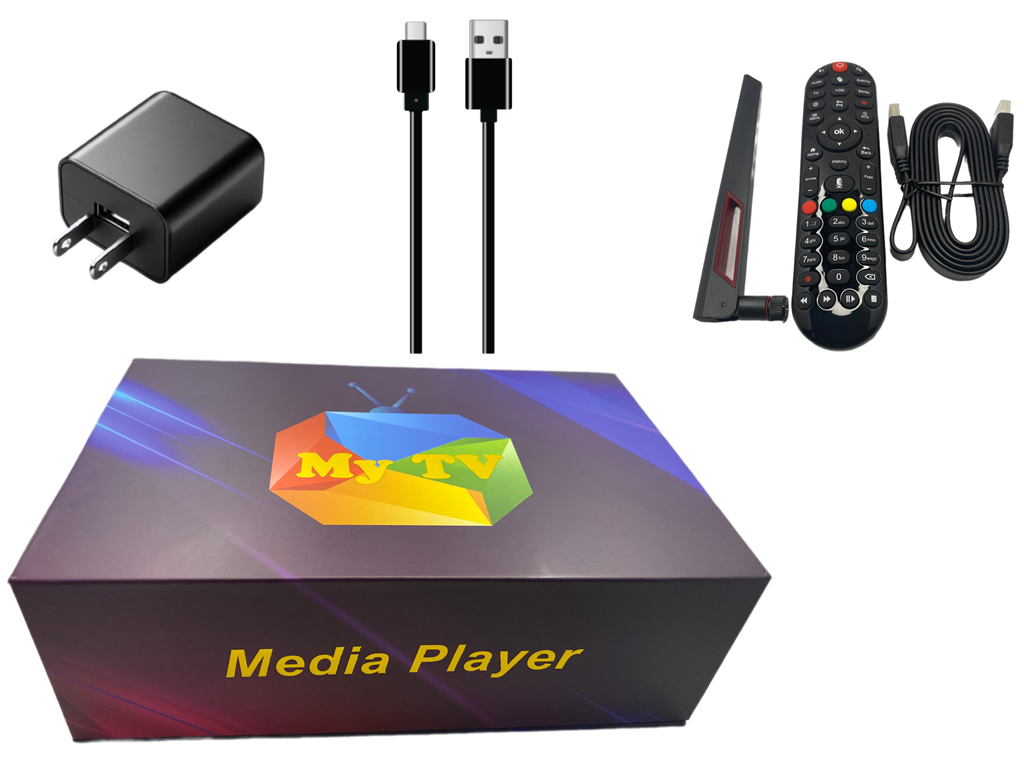 MY TV HS818 PRO Android TV Box. 6 Months Free 4500 Worldwide Channels Included Caribbean. Plus Details When it Expired to Renew. 5G WiFi, 4K Ultra HD, Quad Core Android 9.1/Linux, Voice Control.